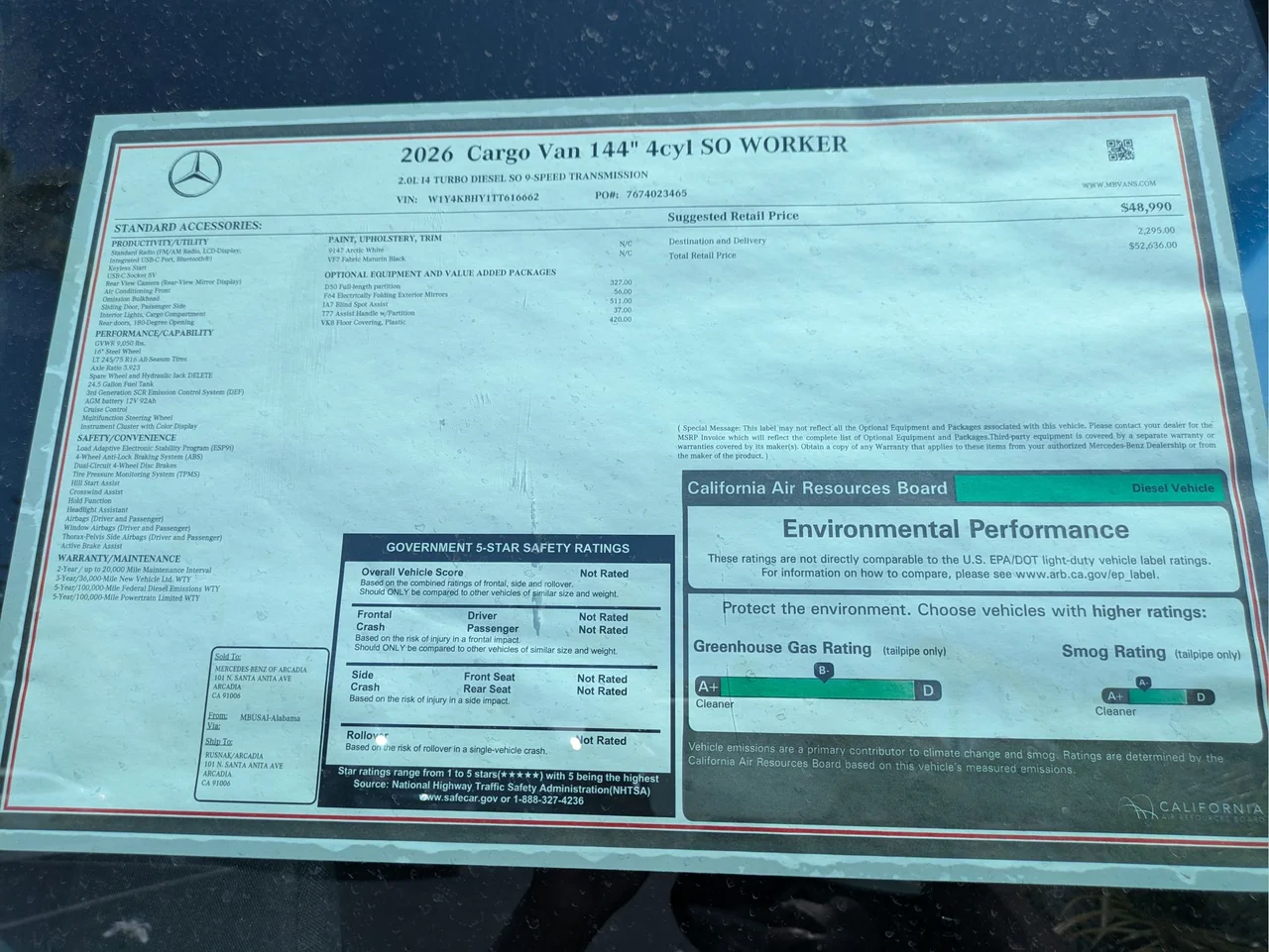 New 2026 Arctic White Mercedes-Benz Cargo 144 WB image 13