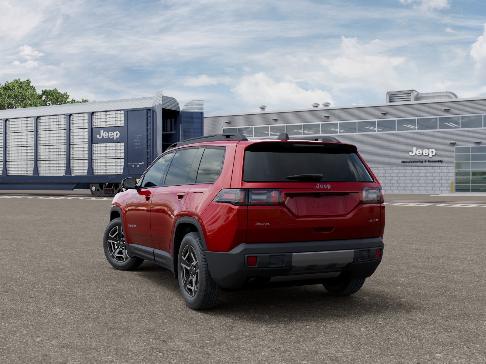 New 2026 Red Hot Pearl-Coat Exterior Paint Jeep Limited image 3