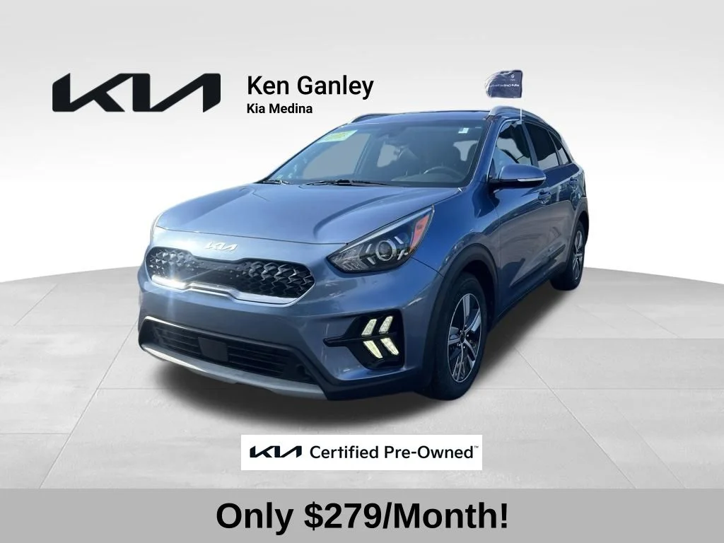 Certified Used 2022 Blue Kia EX Premium image 1