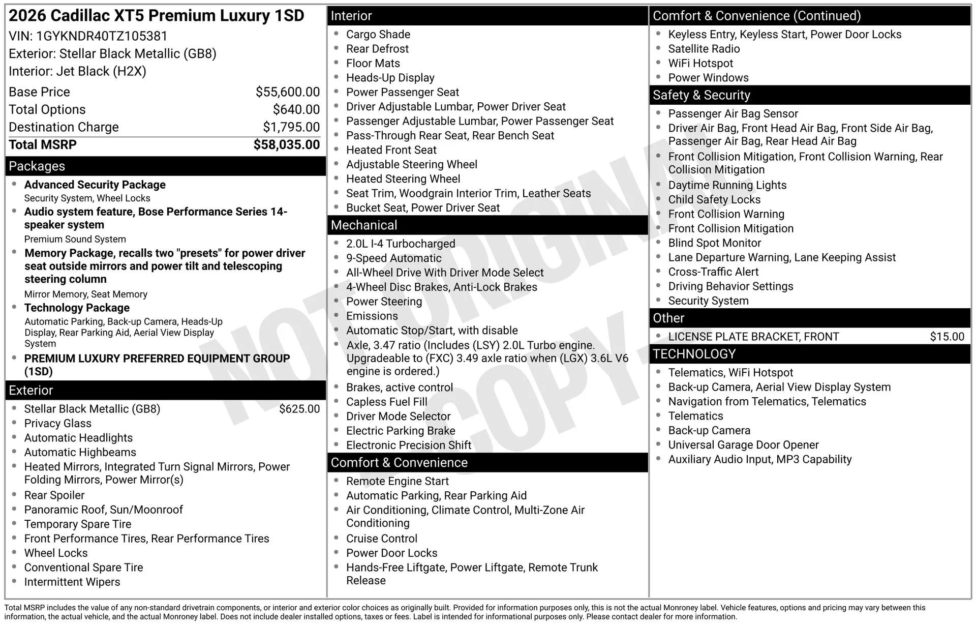 New 2026 Black Cadillac Premium Luxury image 41