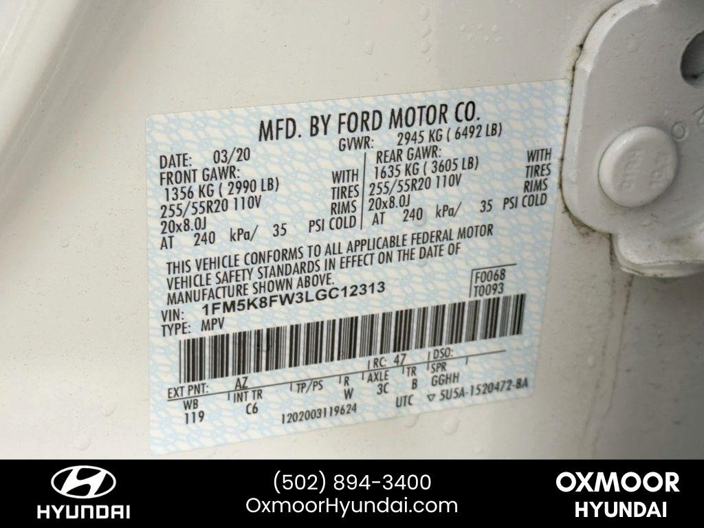 Used 2020 Star White Metallic Tri-Coat Ford Limited HYBRID image 35