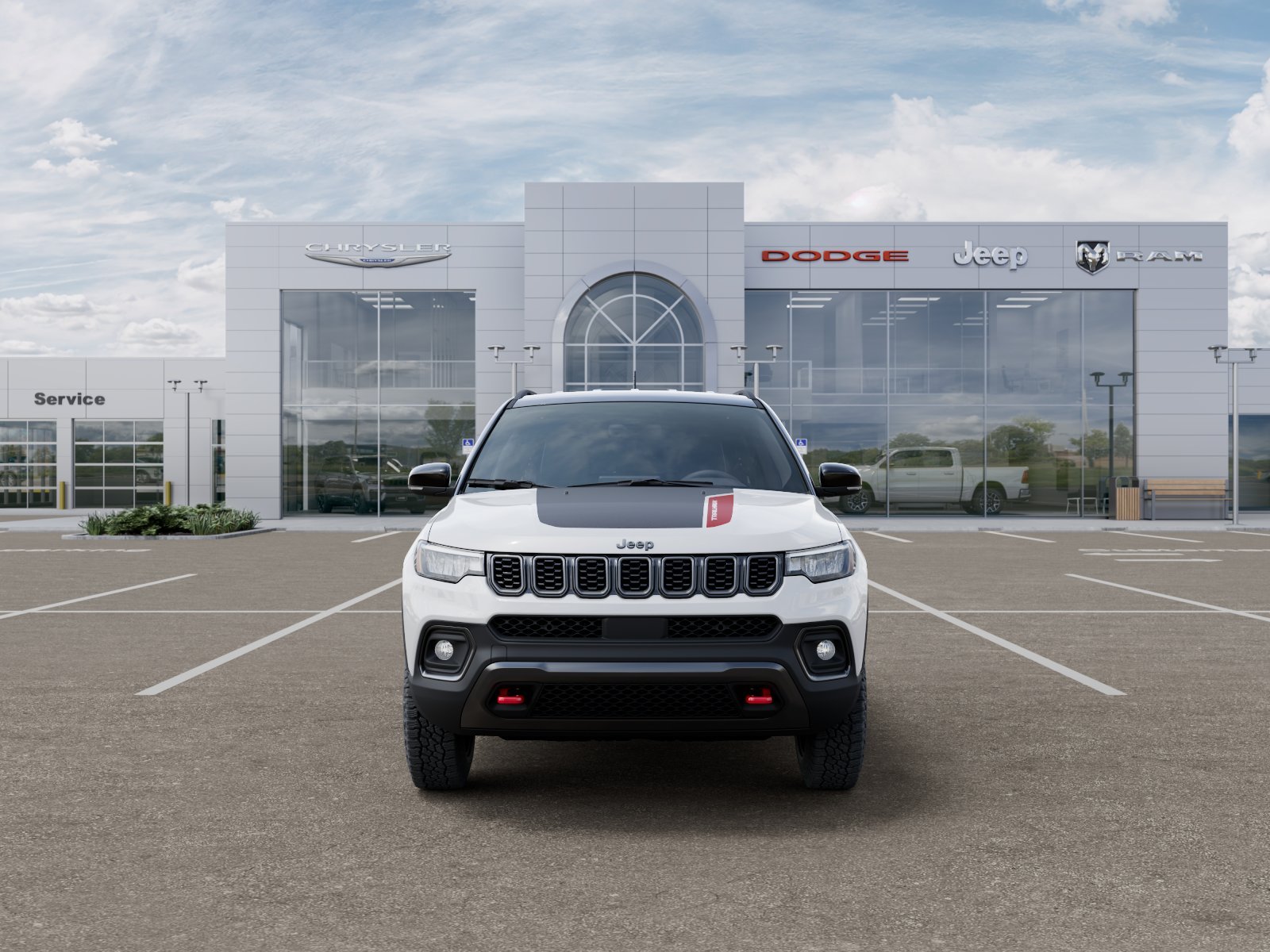New 2026 Bright White Clear-Coat Exterior Paint Jeep Trailhawk image 36