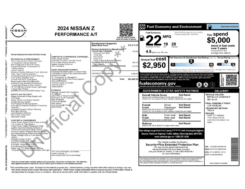 Used 2024 Black Nissan Performance image 39