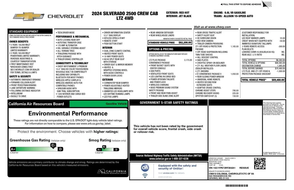 Used 2024 Red Chevrolet LTZ image 3