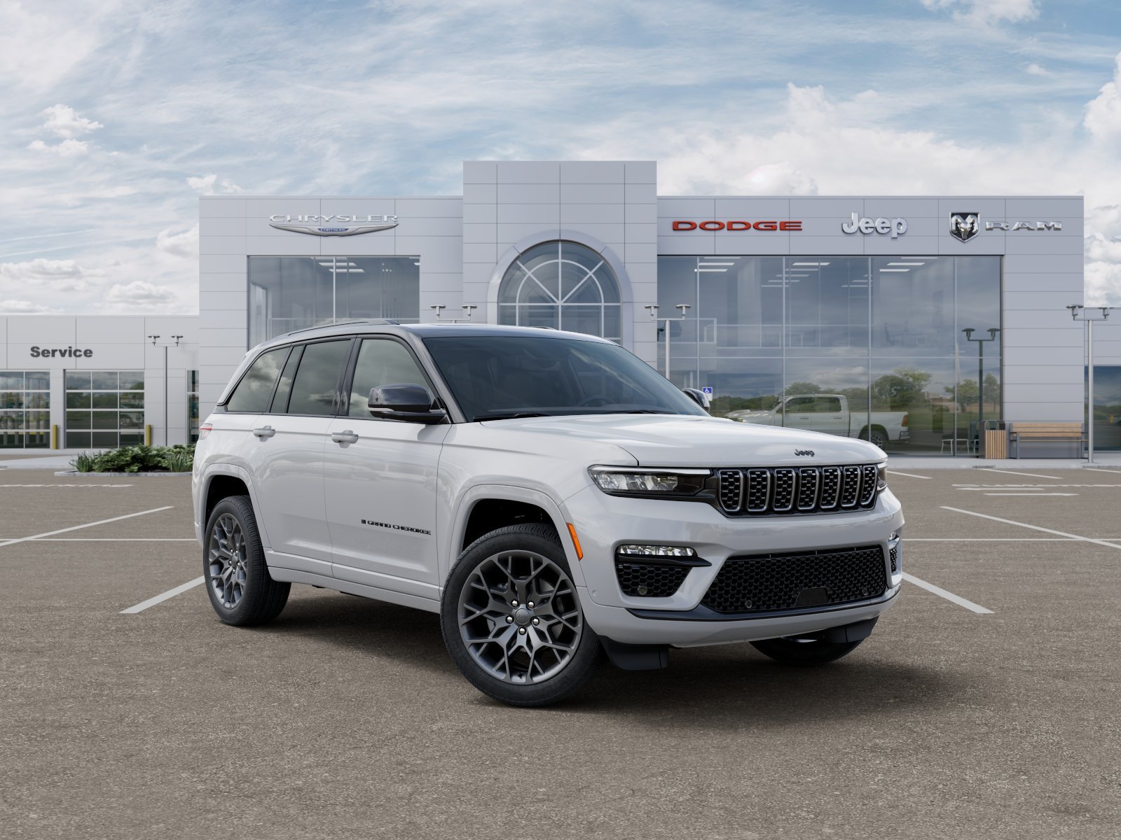 New 2025 Bright White Clear-Coat Exterior Paint Jeep Summit Reserve image 34