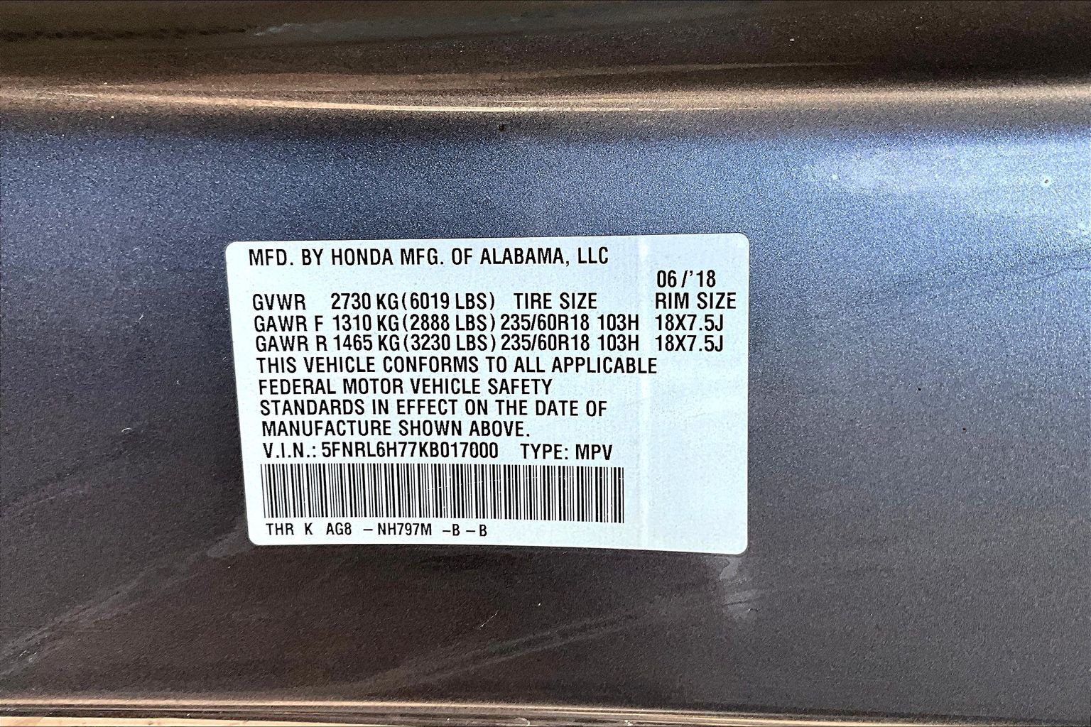 Used 2019 Gray Honda EX-L image 16