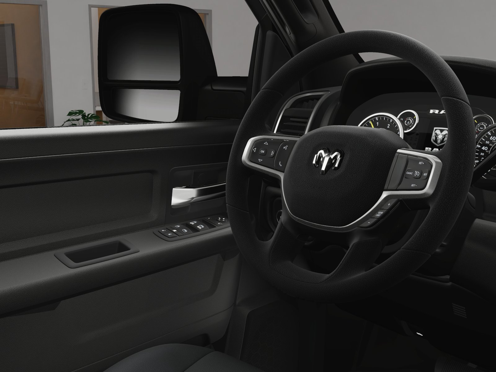 New 2024 Diamond Black Crystal Pearl-Coat Exterior Paint RAM Tradesman image 46