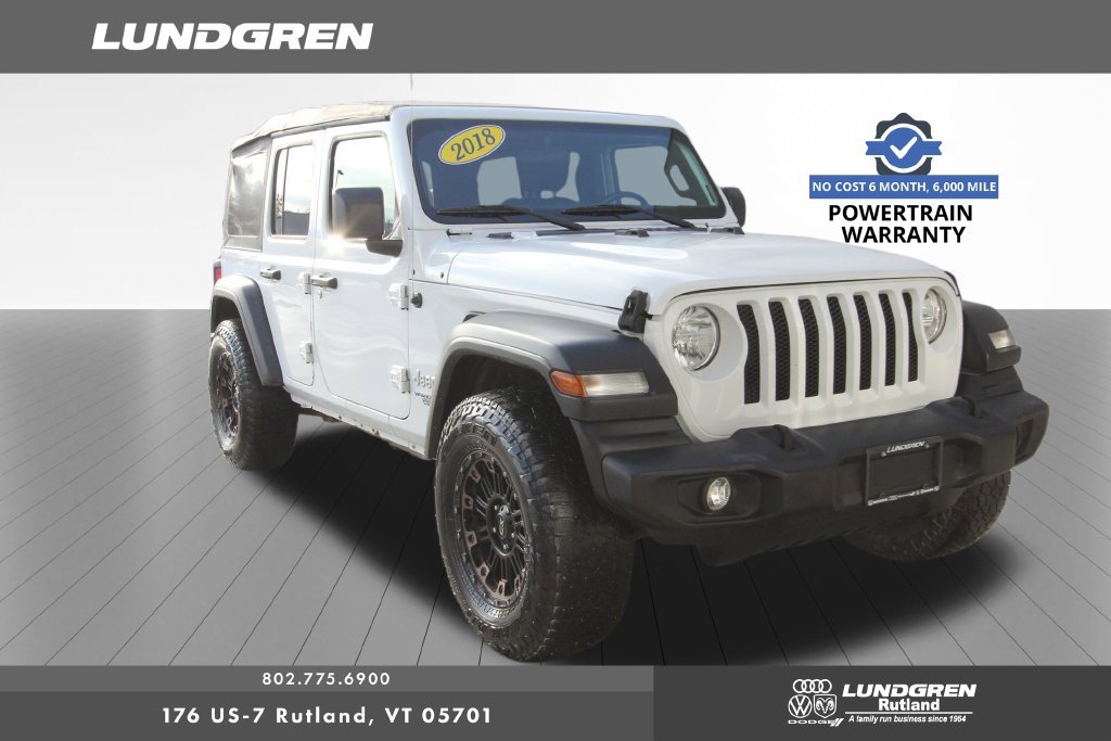 Used 2018 White Jeep Unlimited Sport S image 1