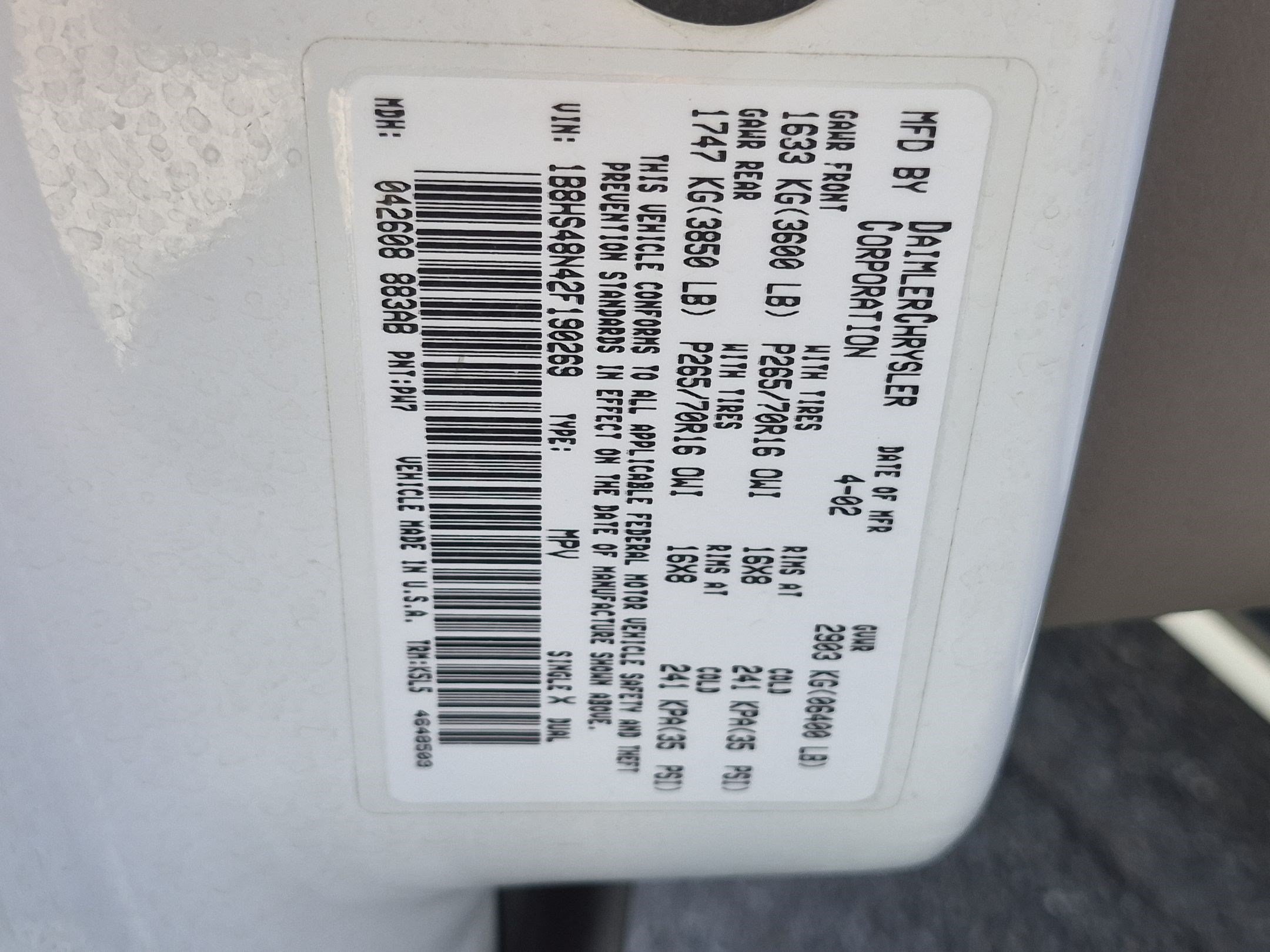 Used 2002 Bright White Clearcoat Dodge SLT image 30