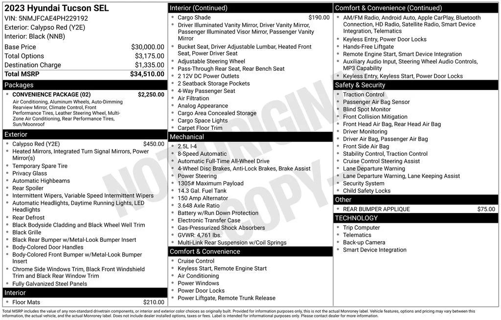 Used 2023 Red Hyundai SEL image 17