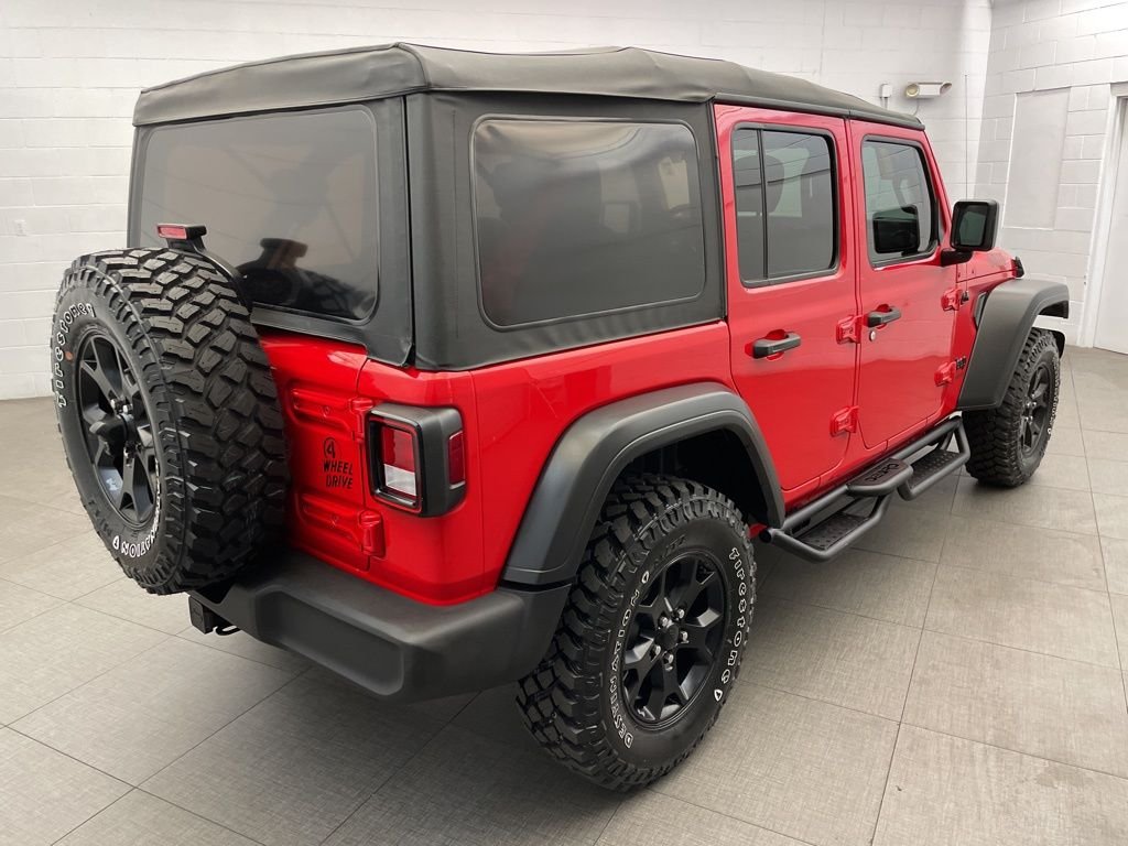 Used 2021 Red Jeep Unlimited Willys image 5