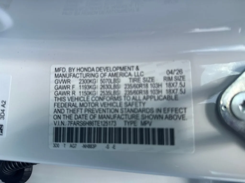 New 2026 Platinum White Pearl Honda Sport-L image 37