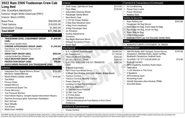 Used 2022 White Ram Tradesman image 4