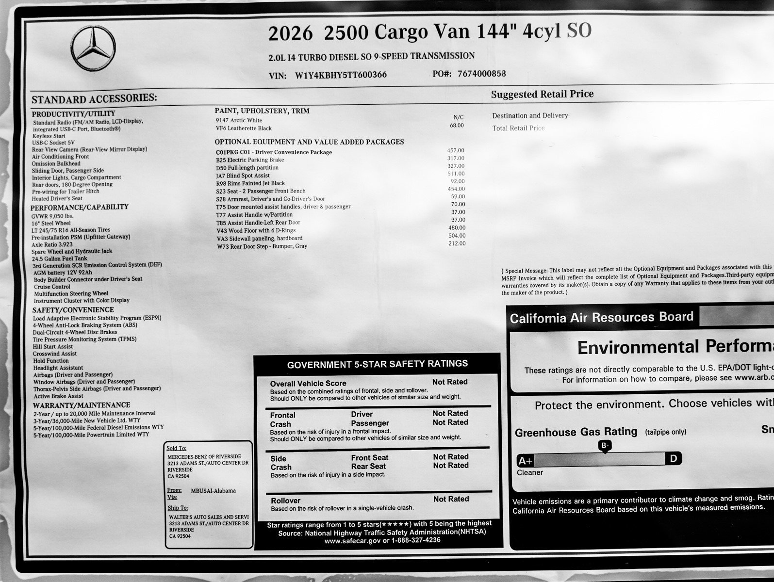 2026 Mercedes-Benz Sprinter Cargo Van Base - Photo 26