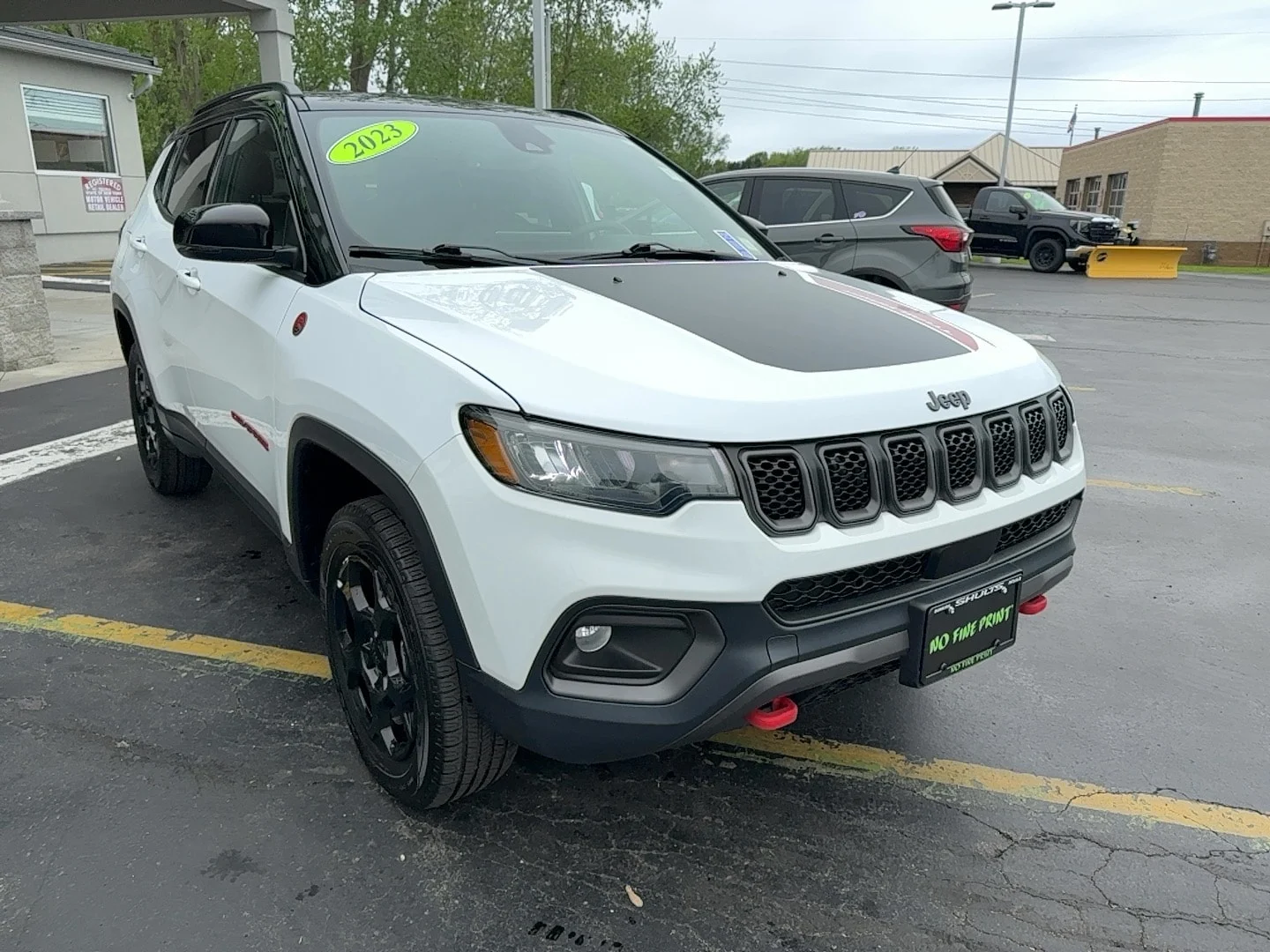 Used 2023 Bright White Clearcoat Jeep Trailhawk image 7
