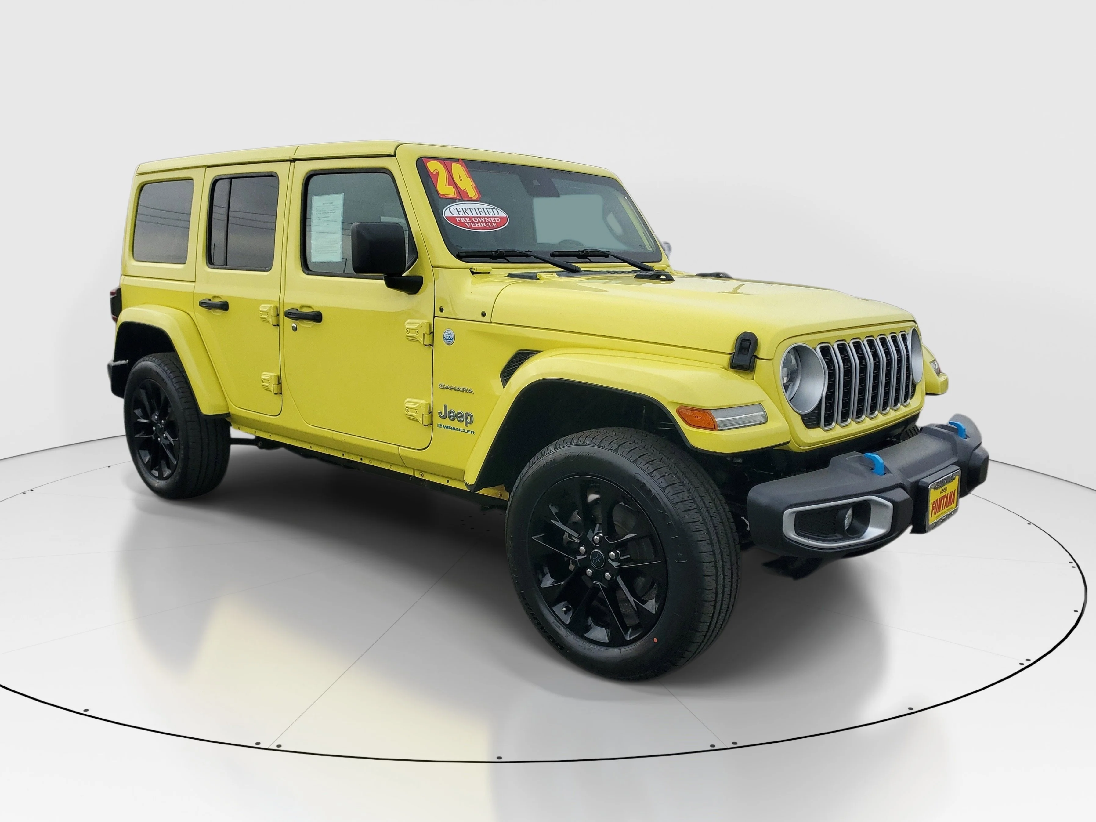 Used 2024 Yellow Jeep Sahara 4xe image 8