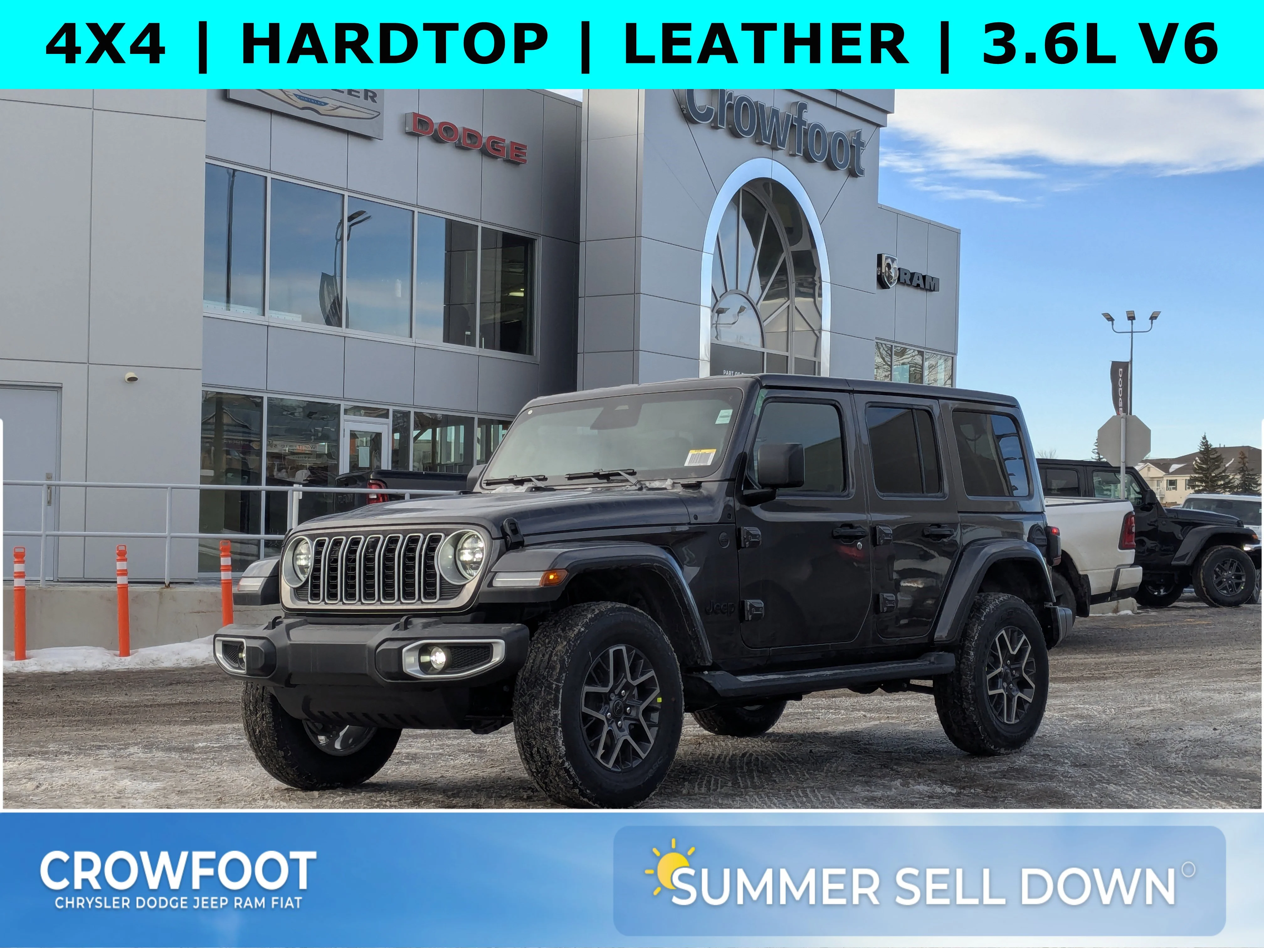 New 2026 Grey Jeep Sahara - - McKinley Leather - Body-Color Top - Alpine Audio - Remote Start & tons more! image 1