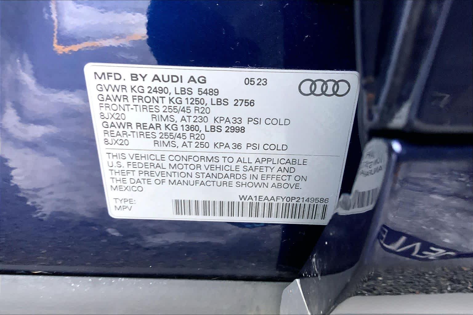 Used 2023 Navarra Blue Metallic Audi S line Premium Plus image 34