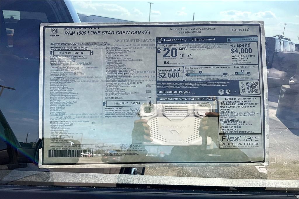 New 2026 Ram 1500 Big Horn/Lone Star 4D Crew Cab