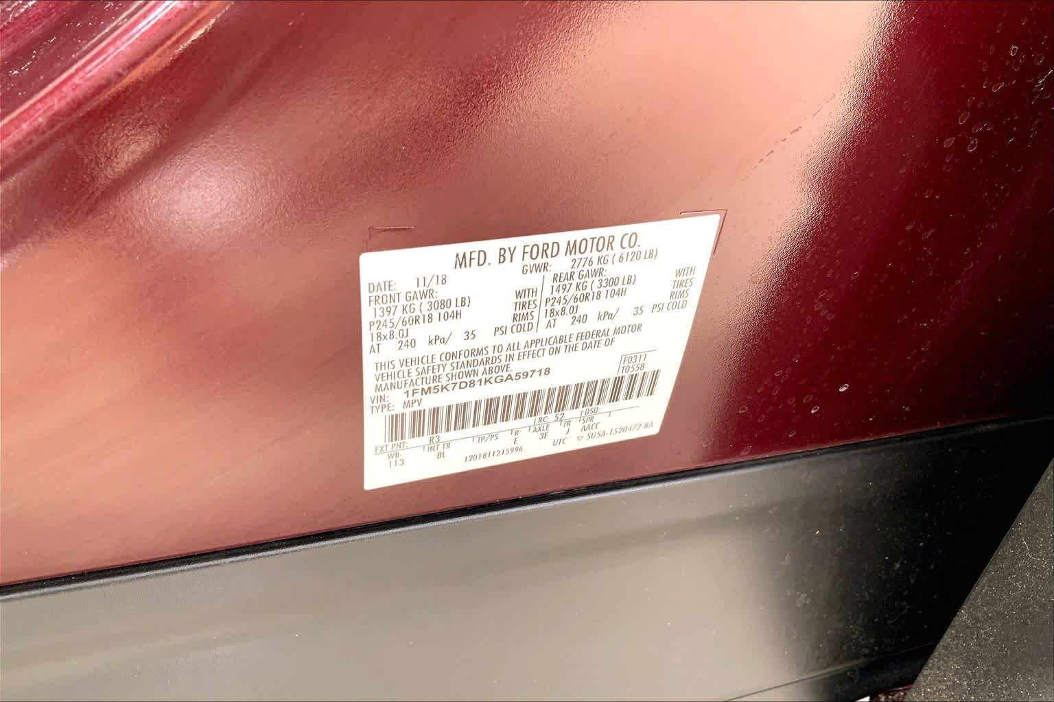 Used 2019 Burgundy Velvet Metallic Tinted Clearcoat Ford XLT image 34