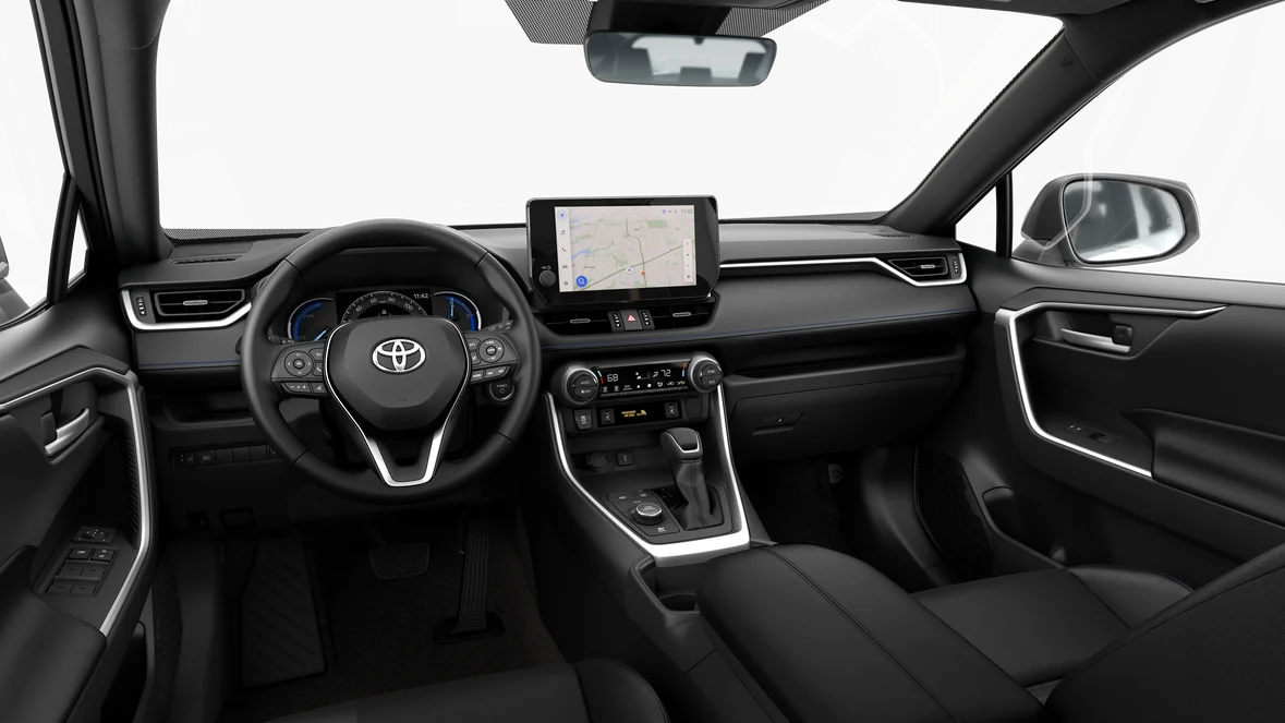 New 2025 Wind Chill Pearl/Midnight Black Metallic roof Toyota Hybrid XSE image 5