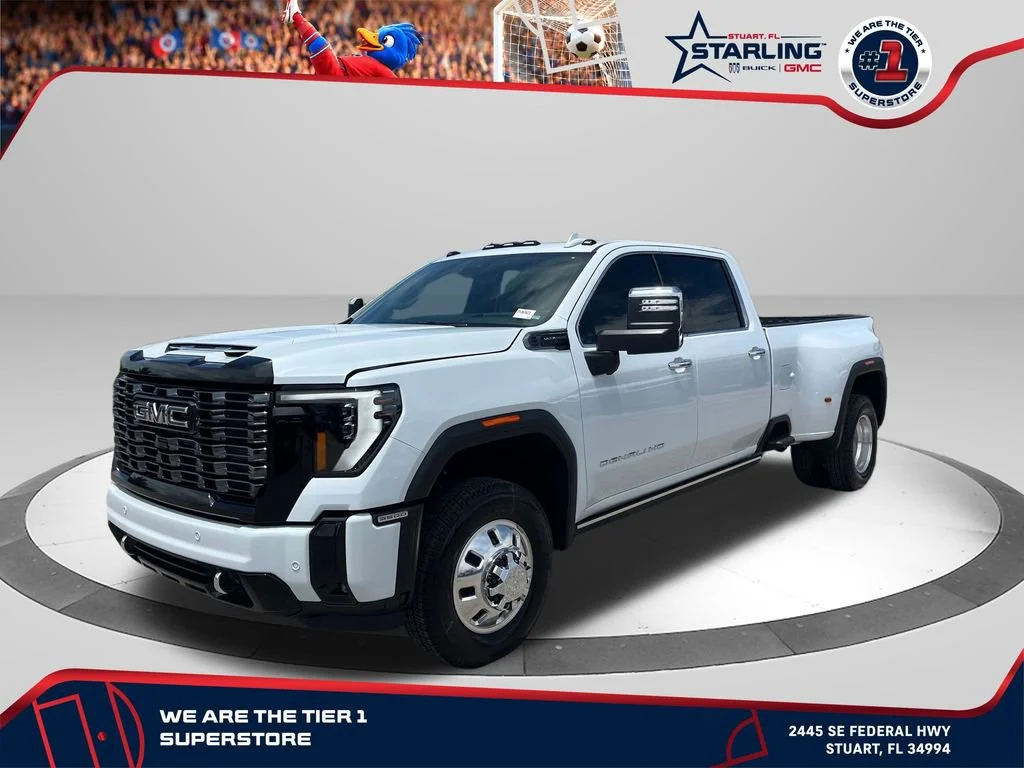 New 2026 Glacier White Tricoat GMC Denali Ultimate DRW image 1