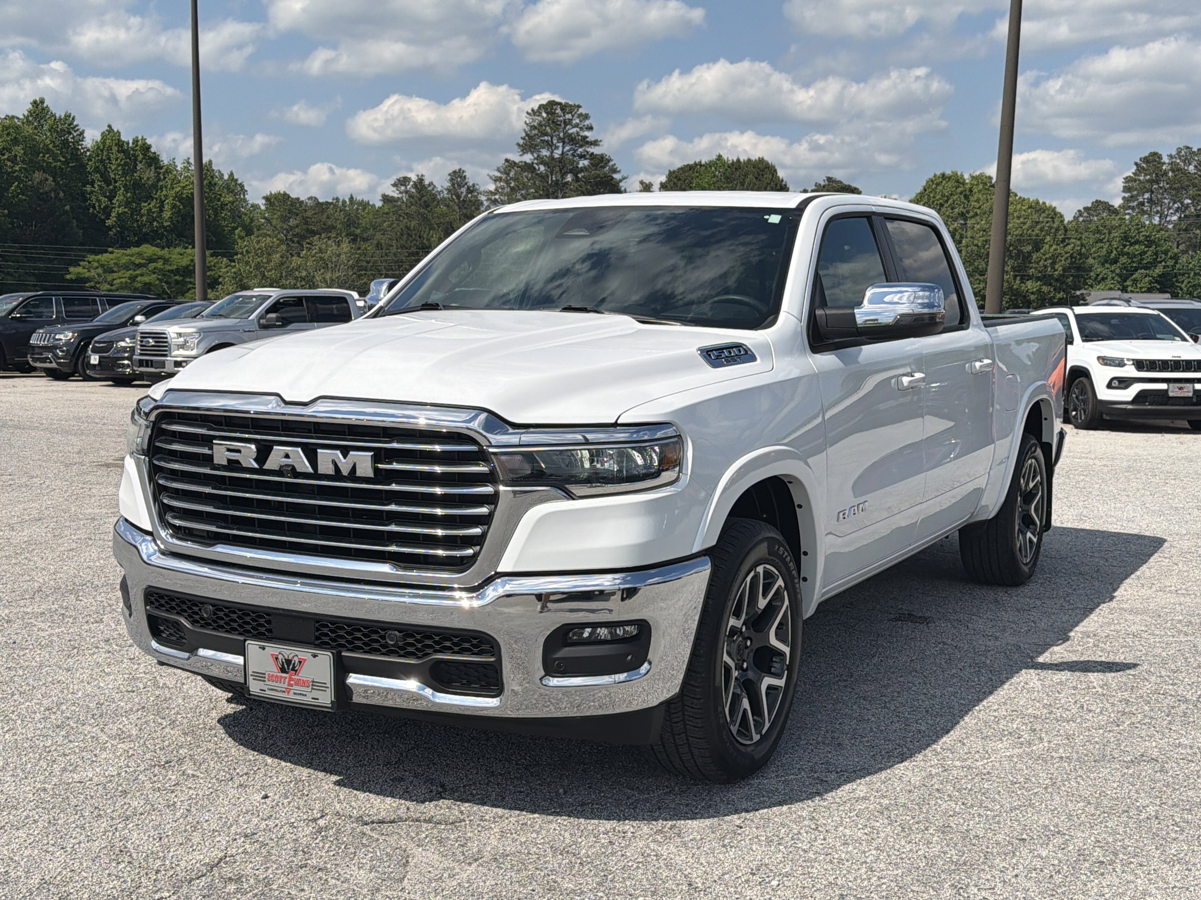 Used 2025 Bright White Clearcoat Ram Laramie image 4