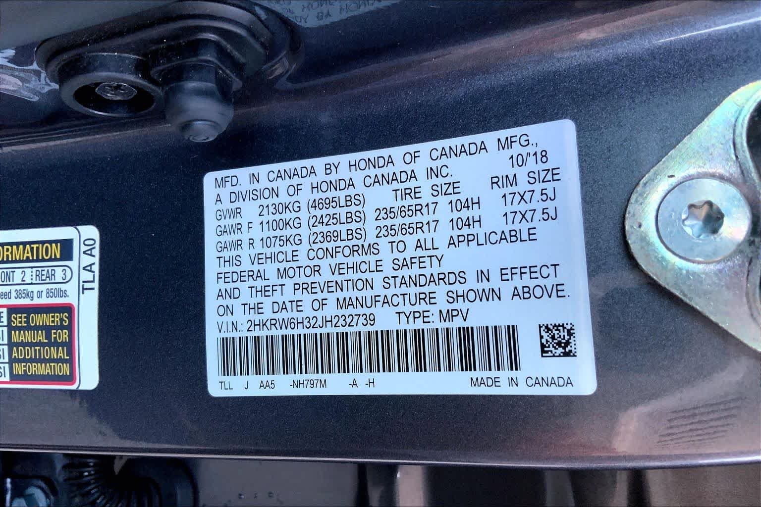 Used 2018 Modern Steel Metallic Honda LX image 34