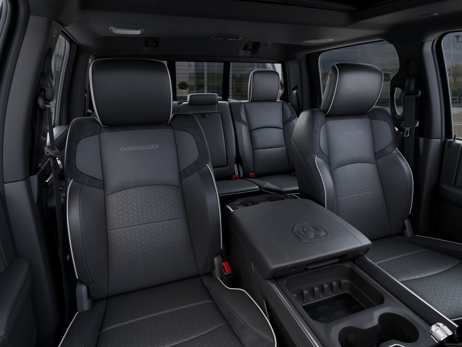 New 2025 Diamond Black Crystal Pearl-Coat Exterior Paint RAM Laramie image 48