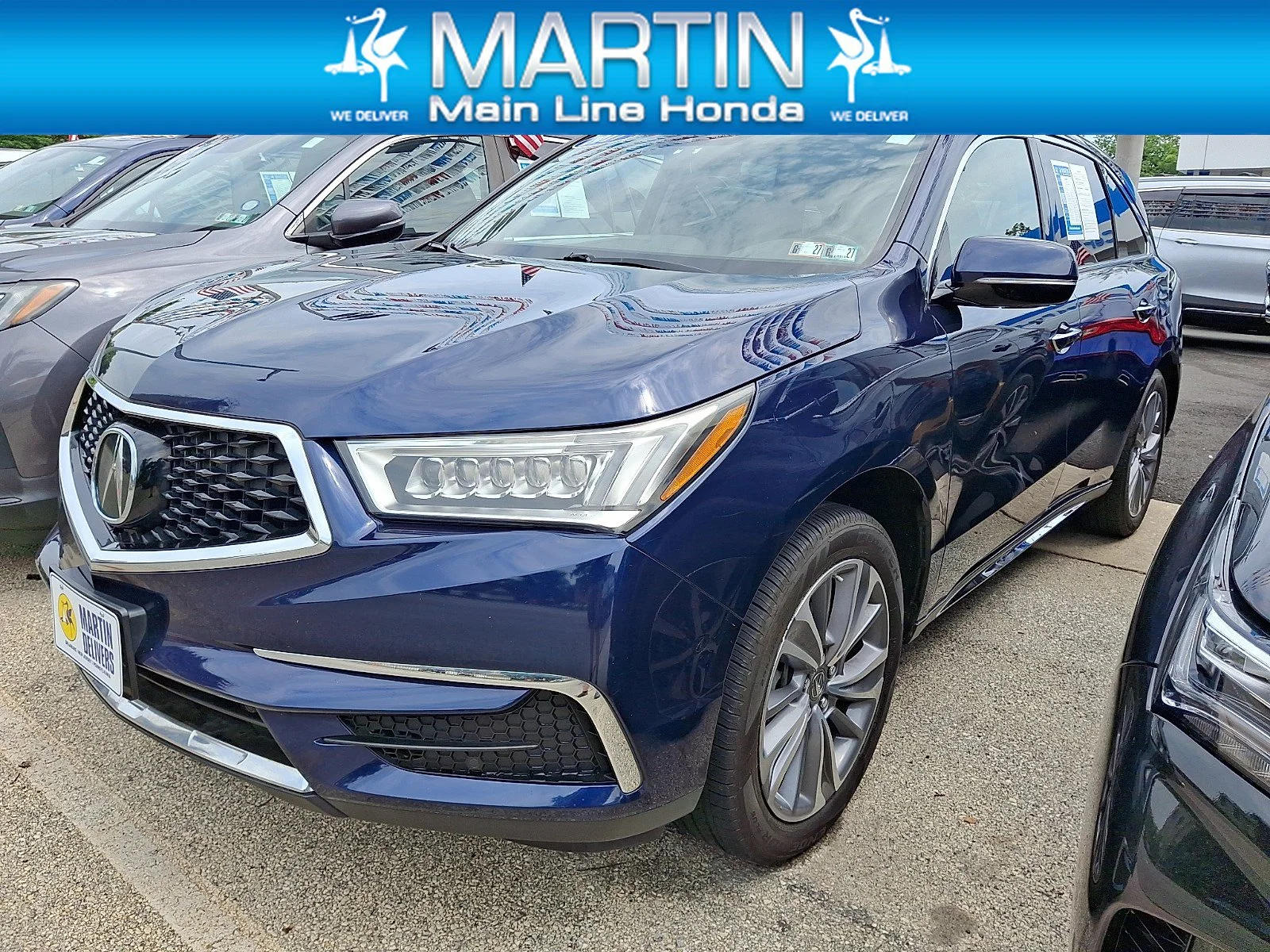 Used 2017 Fathom Blue Pearl Acura w/Technology Pkg image 1