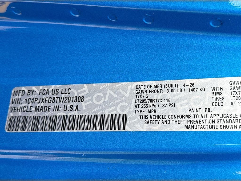 New 2026 Hydro Blue Pearl-Coat Exterior Paint Jeep Rubicon image 12