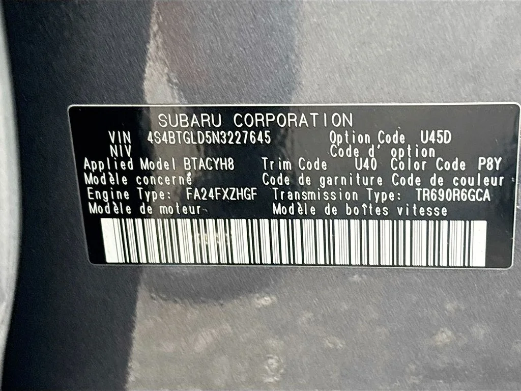 Used 2022 Gray Metallic Subaru Onyx Edition XT image 32