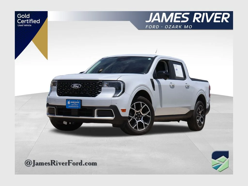 Certified Used 2025 White Metallic Ford Lariat image 1