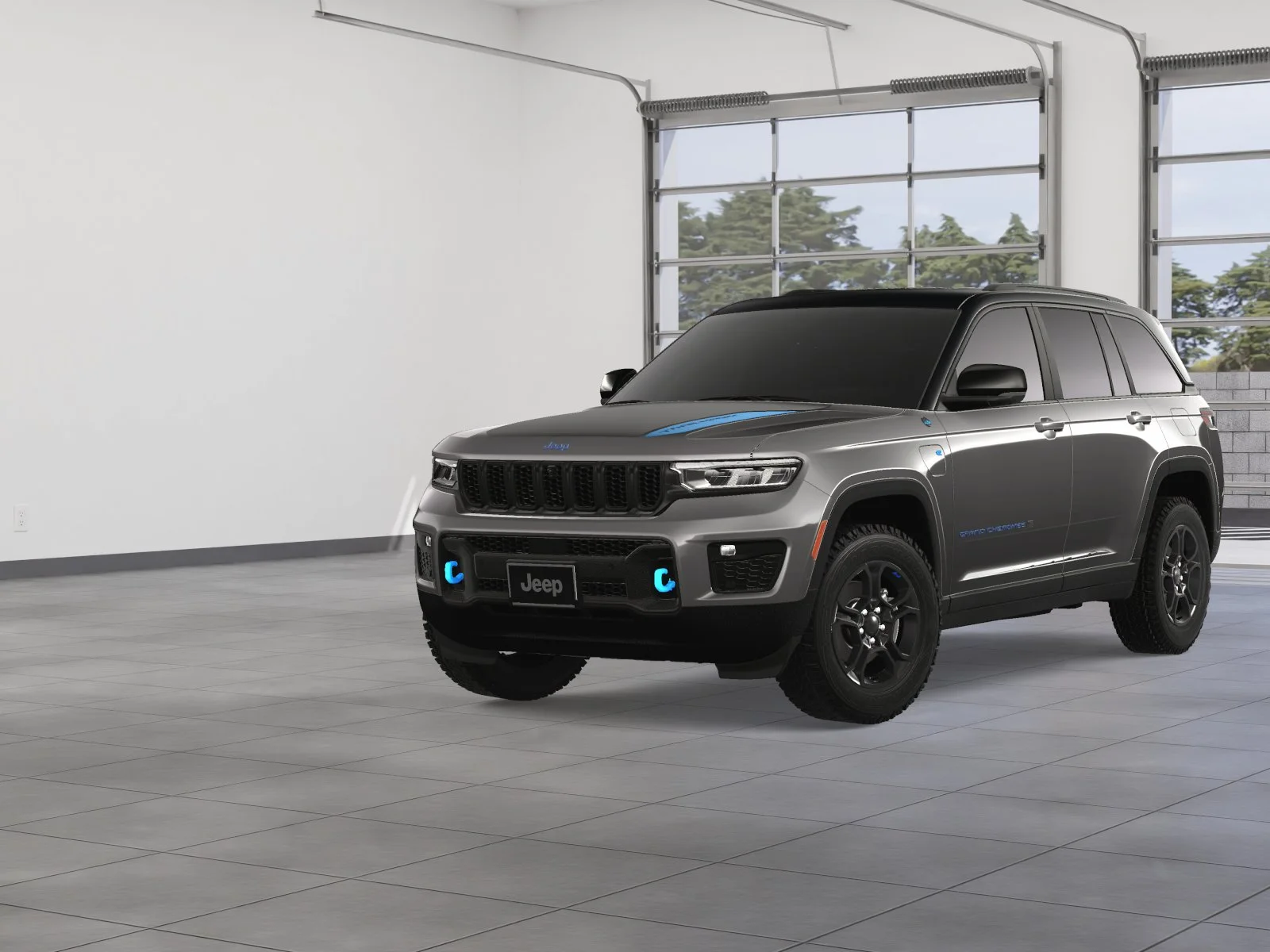 New 2024 Baltic Gray Metallic Clear-Coat Exterior Paint Jeep Trailhawk 4xe image 31