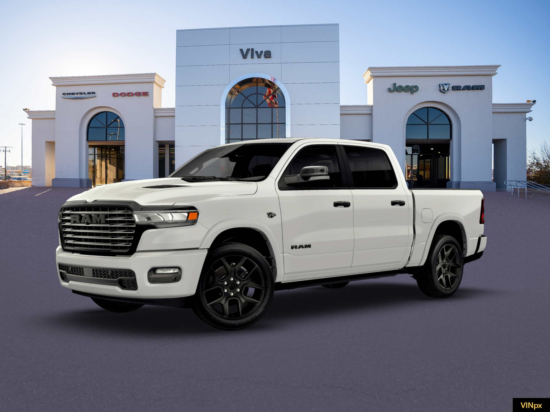 New 2026 Bright White Clear-Coat Exterior Paint RAM Laramie image 14