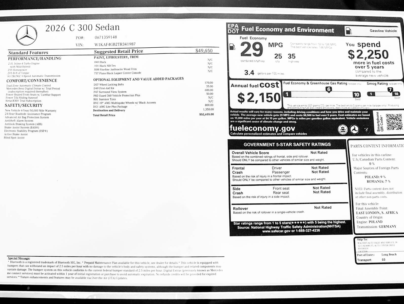 New 2026 Black Mercedes-Benz C 300 image 25