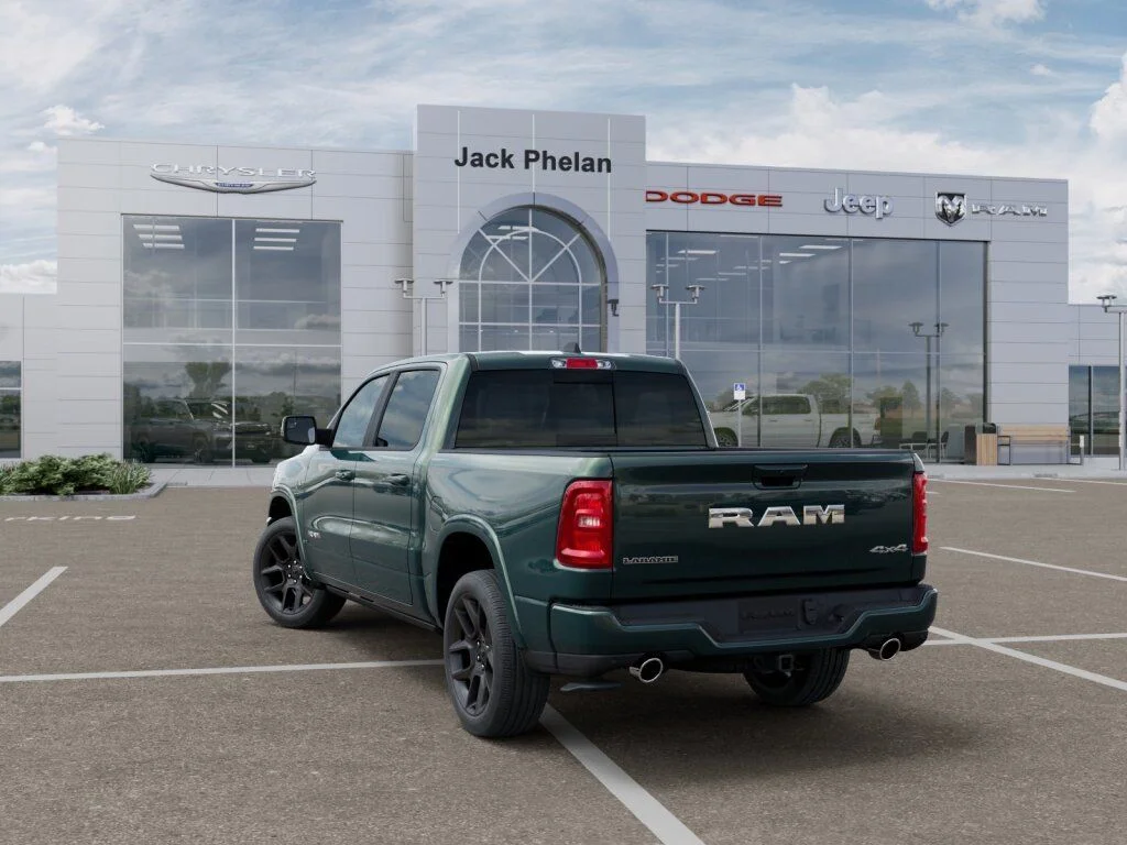 New 2026 Serrano-Green Metallic Exterior Paint RAM Laramie image 3