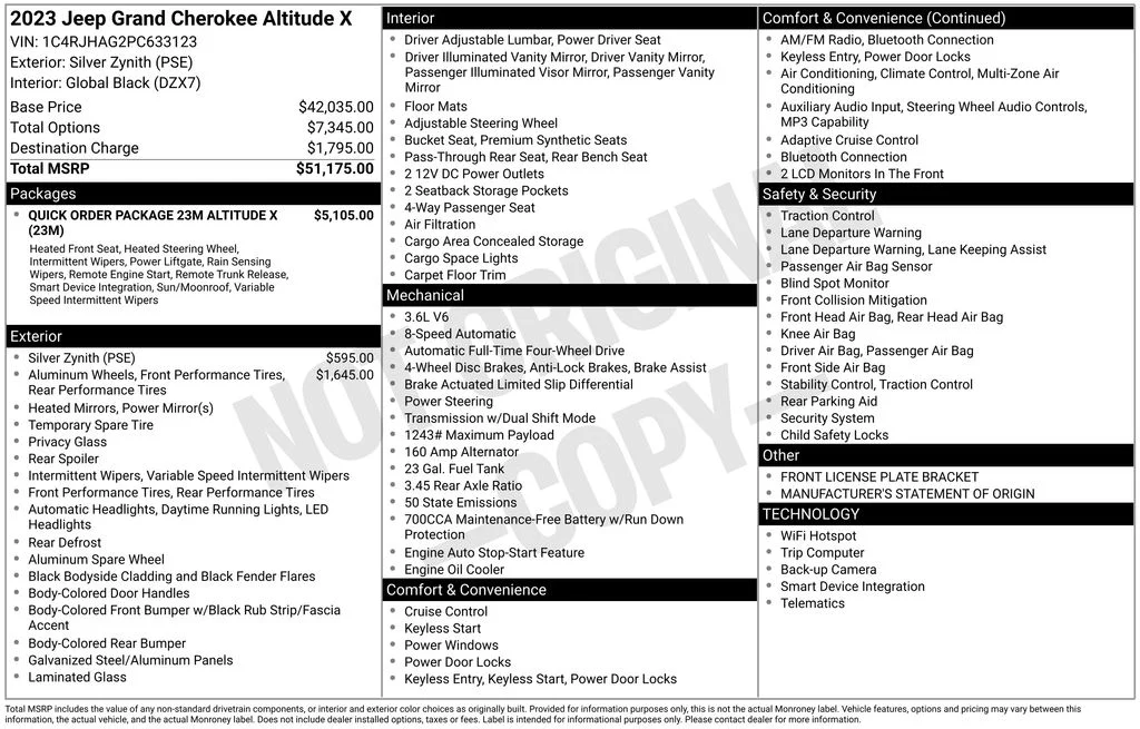 Certified Used 2023 Silver Jeep Altitude X image 42
