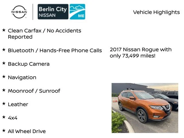 Used 2017 Orange Nissan SL image 2