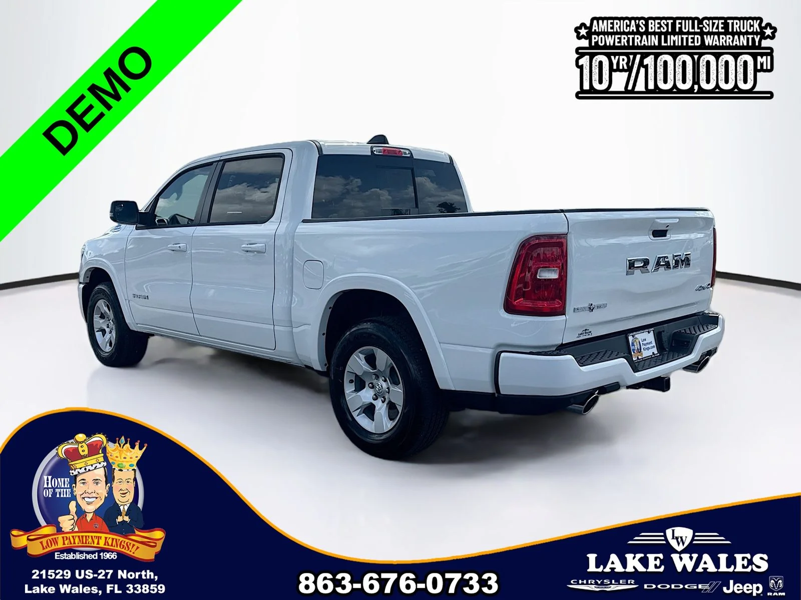 New 2026 Bright White Clear-Coat Exterior Paint RAM Big Horn/Lone Star image 4