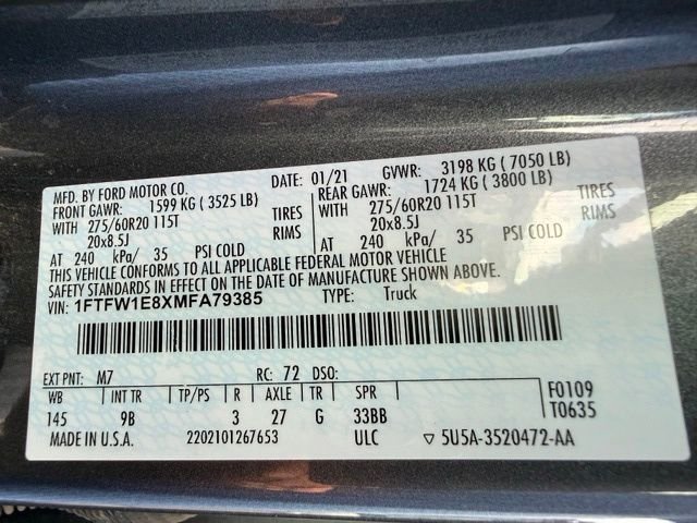 Certified Used 2021 Gray Metallic Ford Platinum image 51
