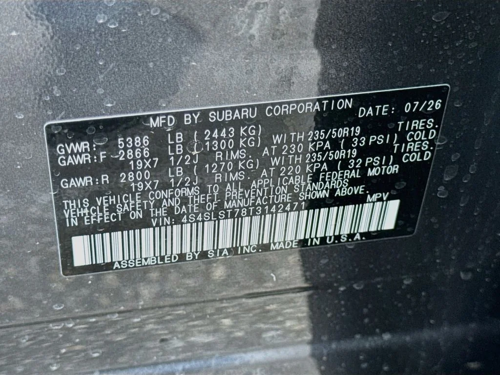 New 2026 Gray Subaru Touring Hybrid image 42