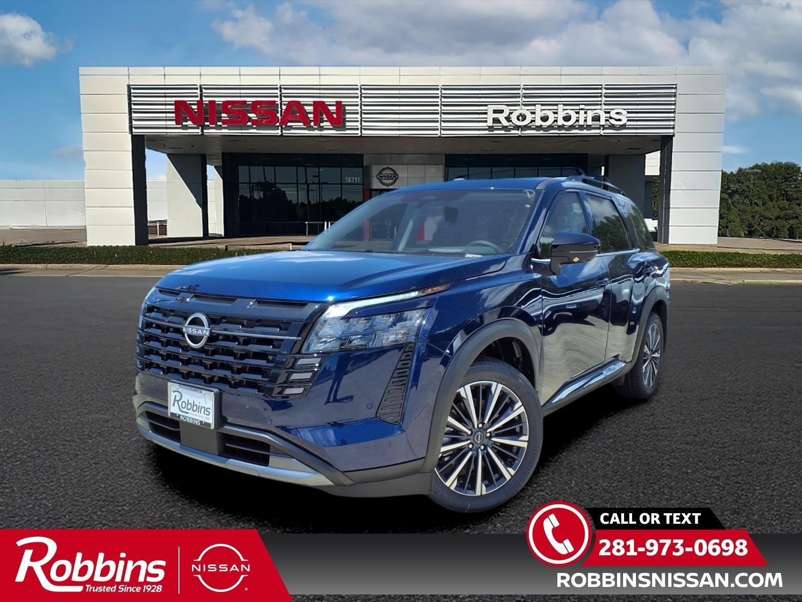 2026 Nissan Pathfinder Platinum Blue at Robbins Nissan