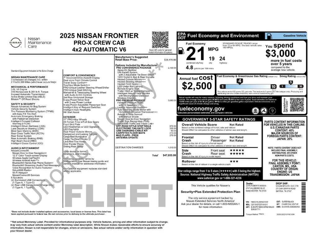 Used 2025 Black Nissan PRO-X image 48