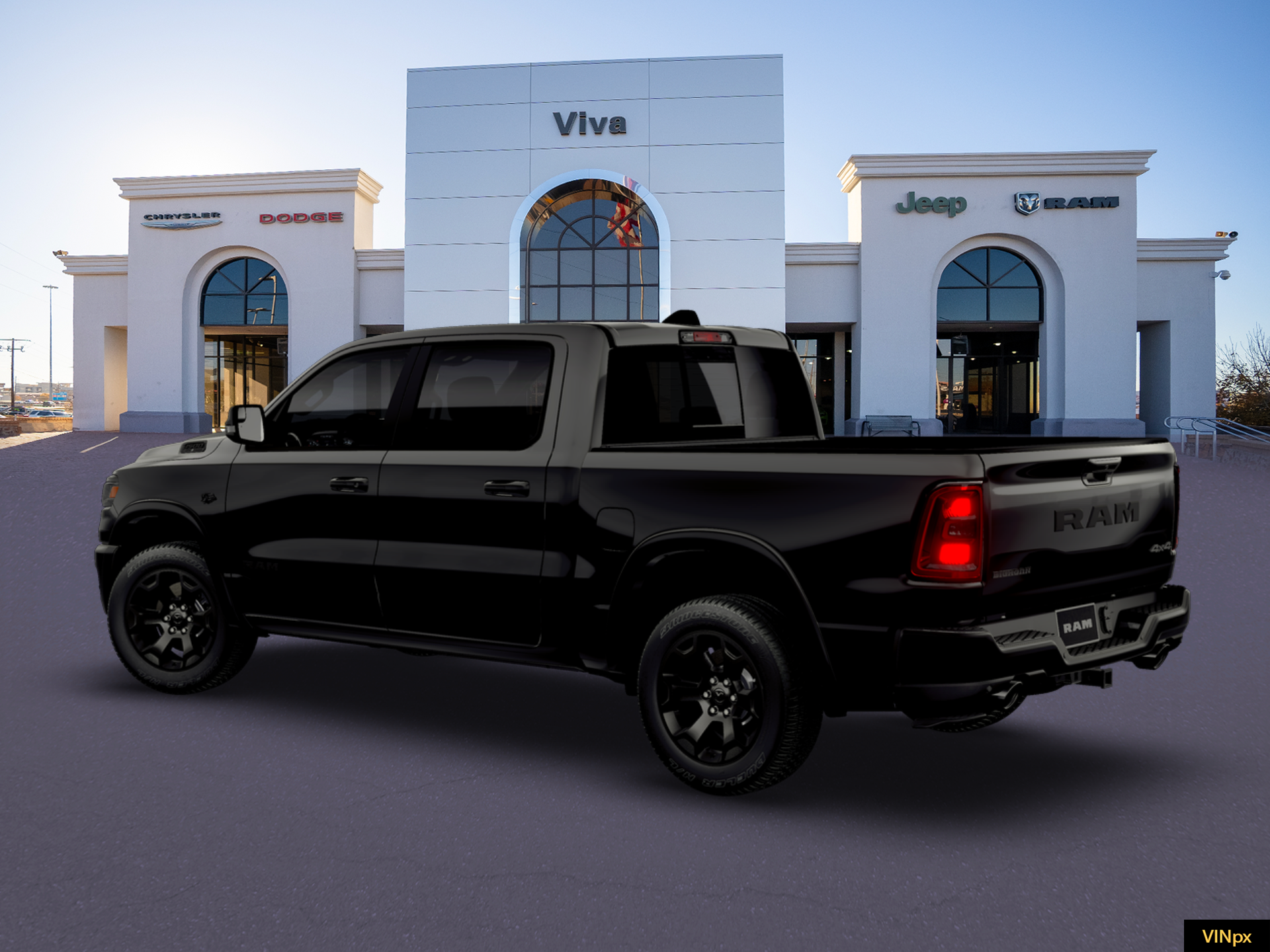 New 2026 Diamond Black Crystal Pearl-Coat Exterior Paint RAM Big Horn/Lone Star image 4