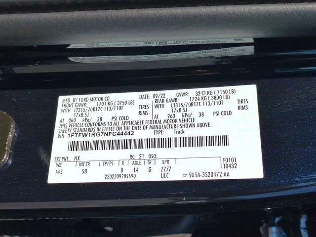Used 2022 Blue Ford Raptor image 37
