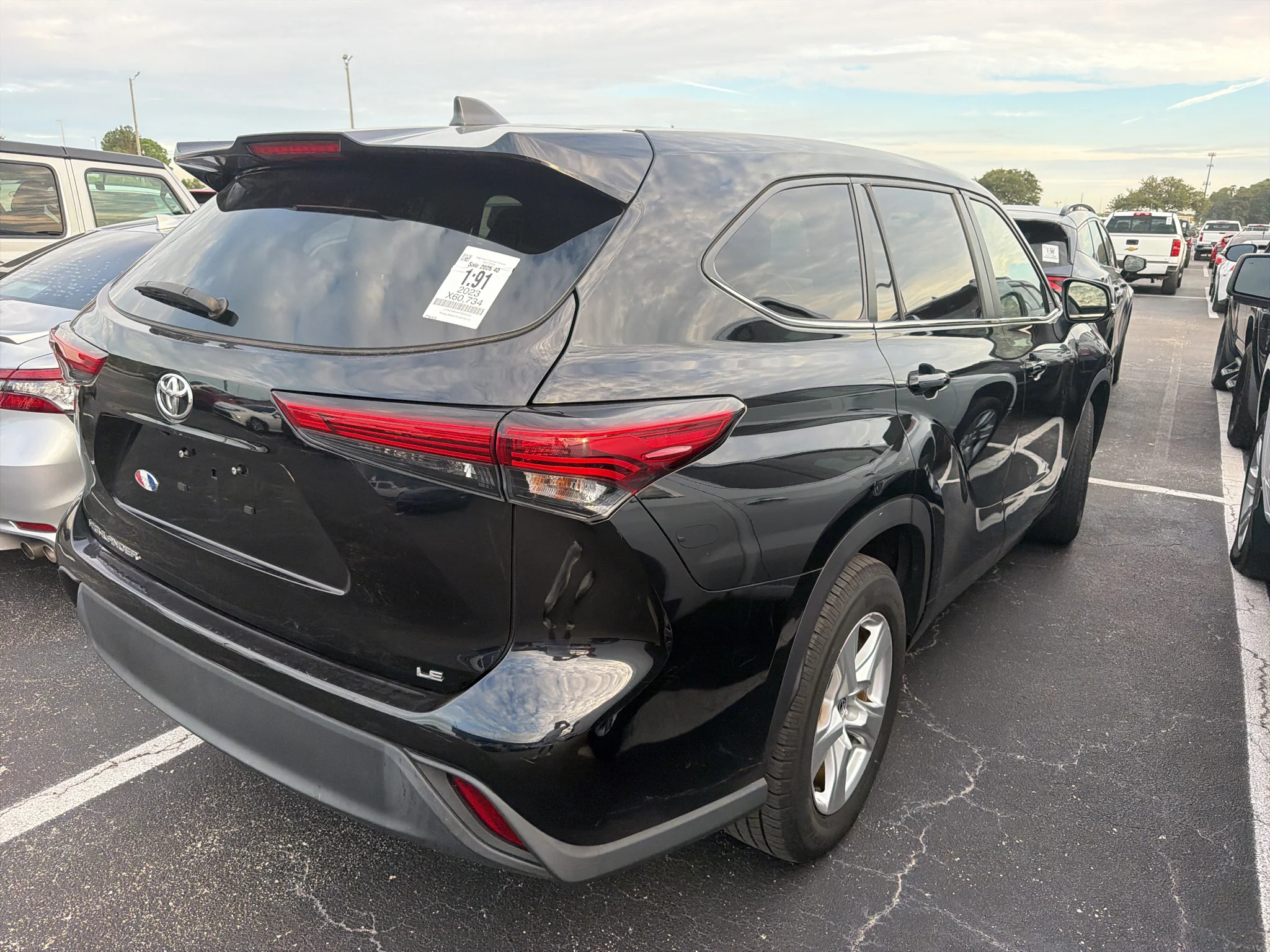 Used 2023 Midnight Black Metallic Toyota LE image 3
