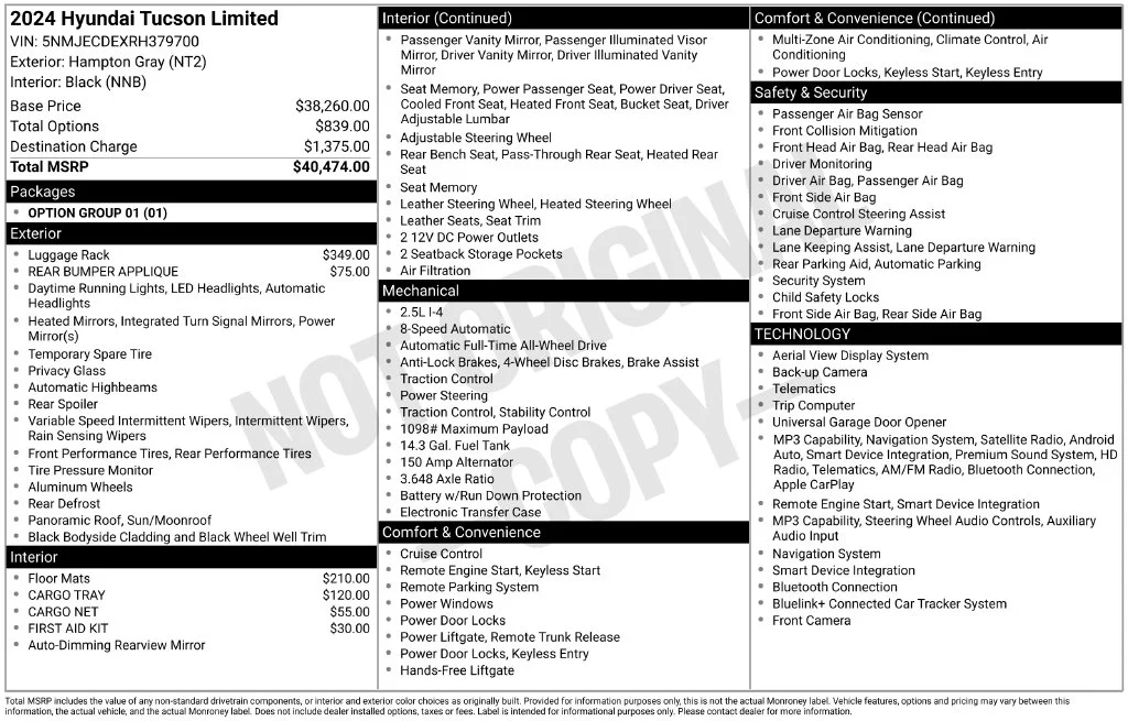 Used 2024 Gray Hyundai Limited image 31