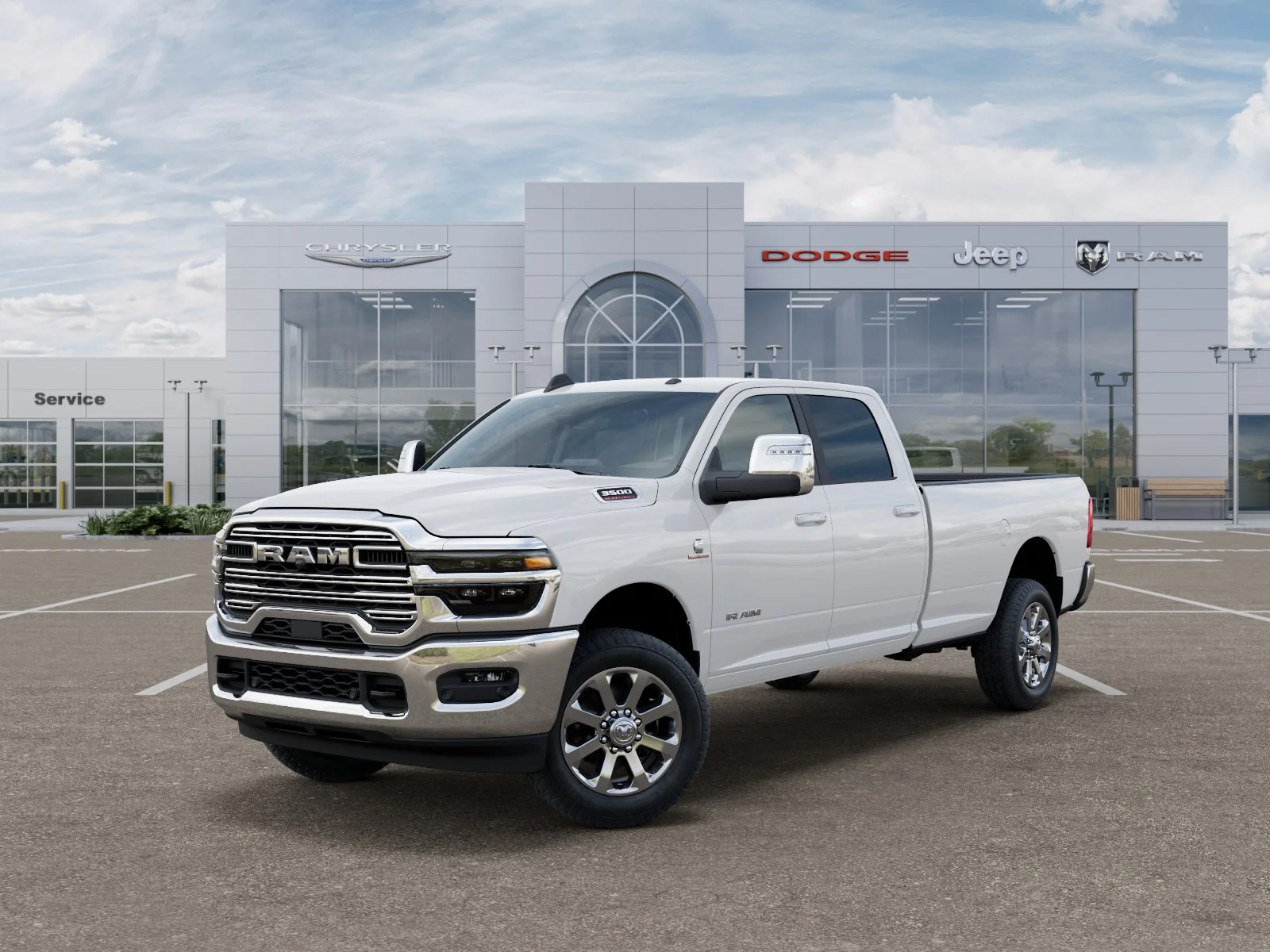New 2026 Bright White Clear-Coat Exterior Paint RAM Laramie image 29