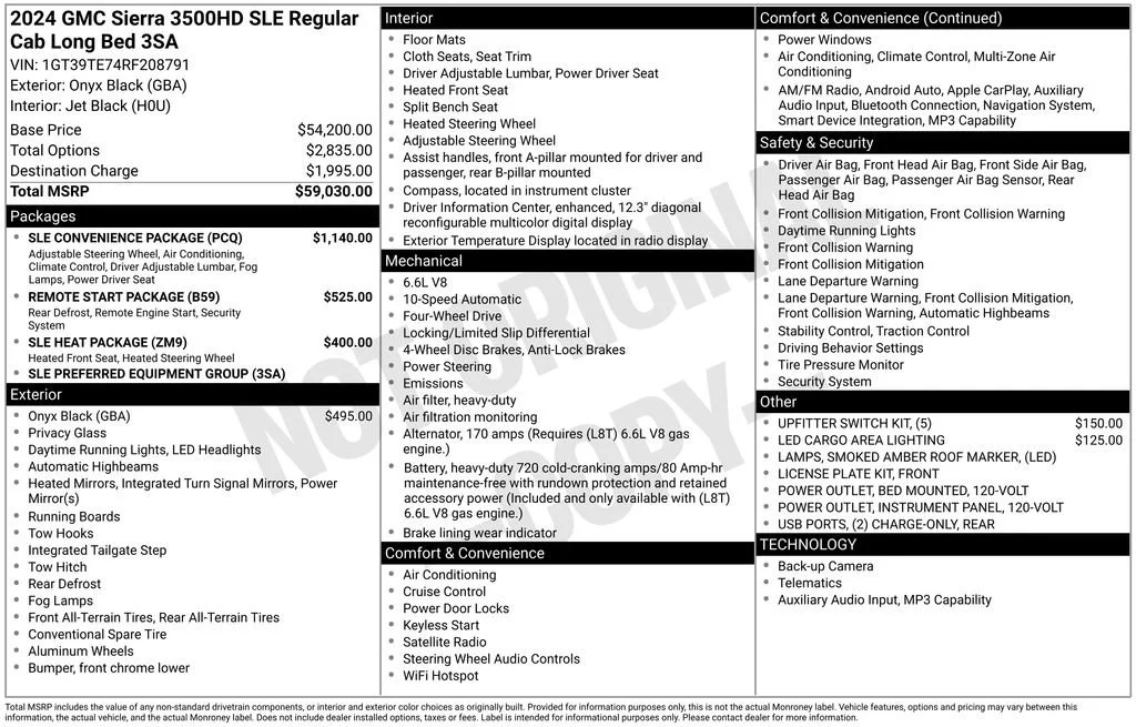 Used 2024 Onyx Black GMC SLE image 42